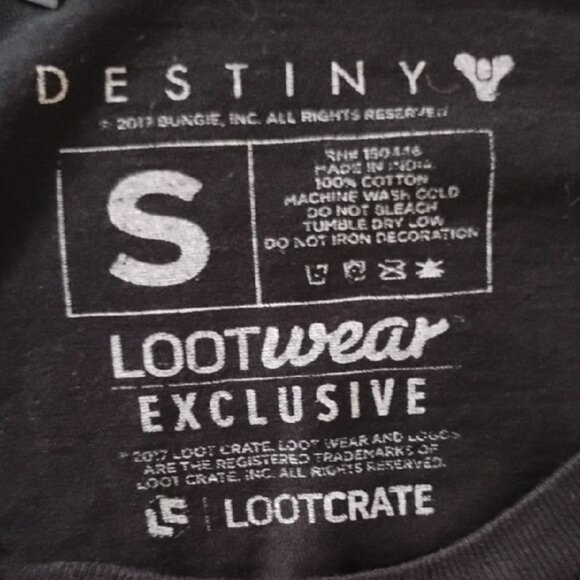 DESTINY Lootwear Black Men's Space 100% Cotton Graphic T-Shirt Size S Gaming - Picture 7 of 7